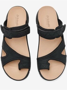 Dr. Scholl's Black Open-Toe Comfort Sandals